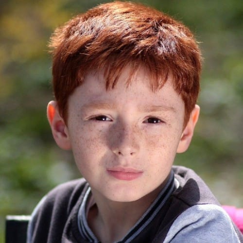 young white boy with red hair